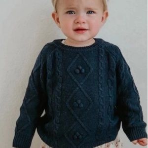 SWEETHONEY NAVY CHUNKY SWEATER FOR GIRLS